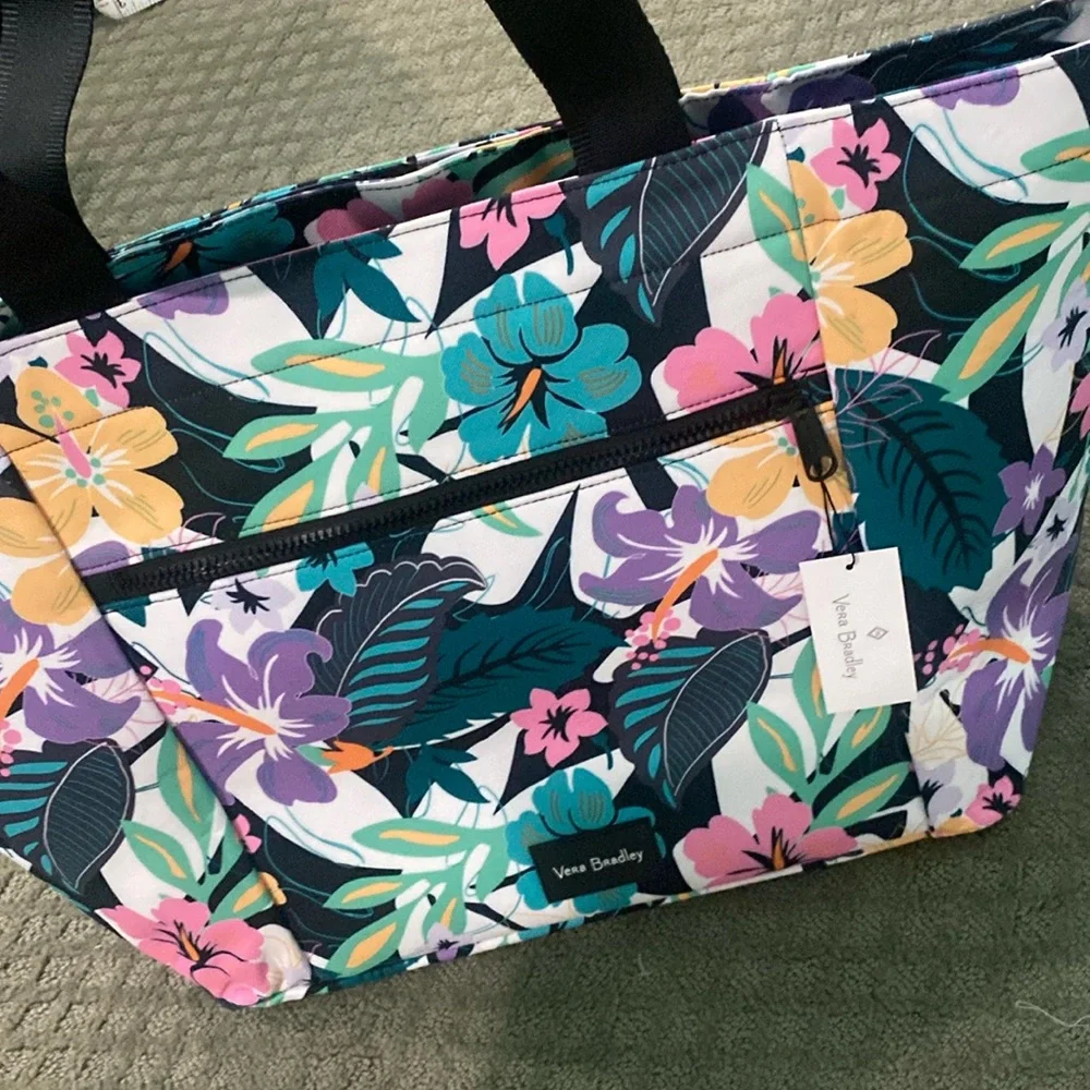 Vera Bradley Drawstring Family Tote Bag “Island Floral”